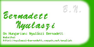 bernadett nyulaszi business card
